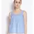 plain Blue Cotton   Nightwear Top