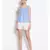 plain Blue Cotton   Nightwear Top