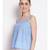 plain Blue Cotton   Nightwear Top
