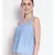 plain Blue Cotton   Nightwear Top