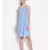 plain Blue Cotton   Dress