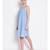 plain Blue Cotton   Dress