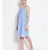 plain Blue Cotton   Dress