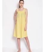 plain Yellow Cotton   Dress