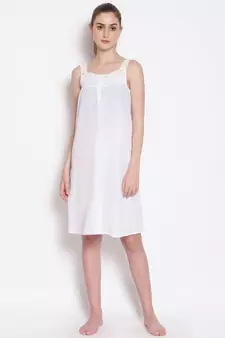 plain White Cotton   Dress