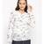 printed White Polyester   Top