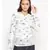 printed White Polyester   Top