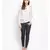 printed White Polyester   Top