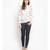 printed White Polyester   Top
