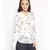printed White Polyester   Top