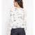printed White Polyester   Top