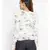 printed White Polyester   Top