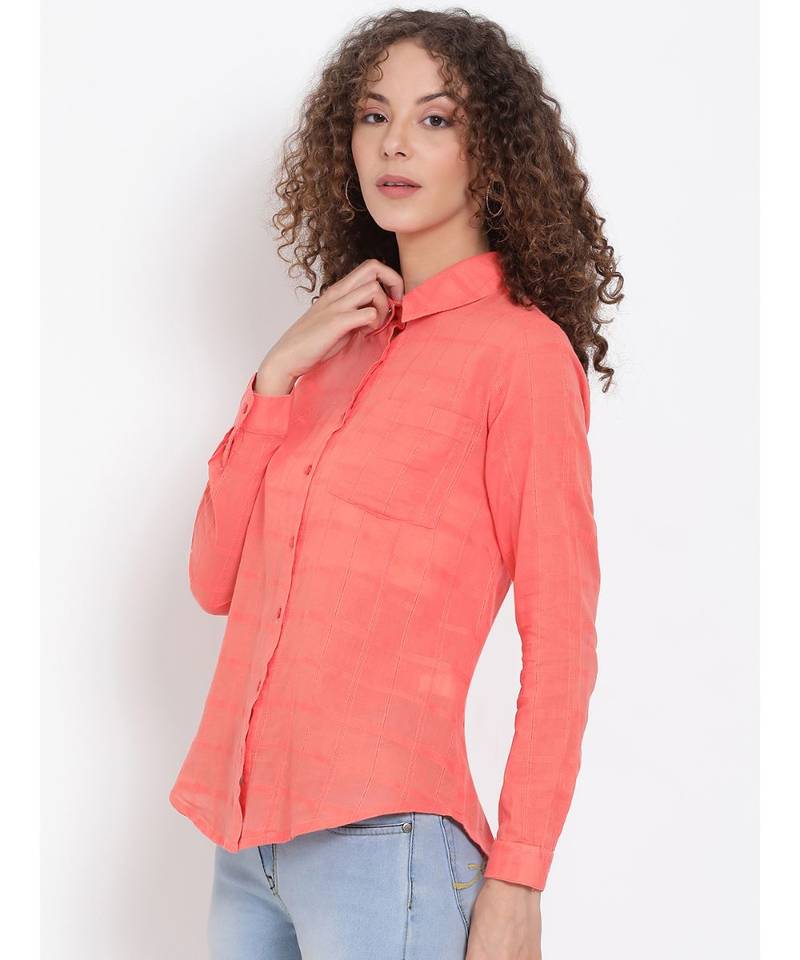 printed Red Cotton   Shirt