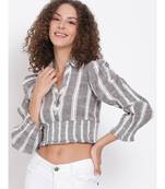 printed Grey Cotton   Top