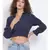 printed blue Viscose   Top