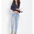 printed blue Viscose   Top