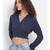 printed blue Viscose   Top