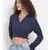printed blue Viscose   Top