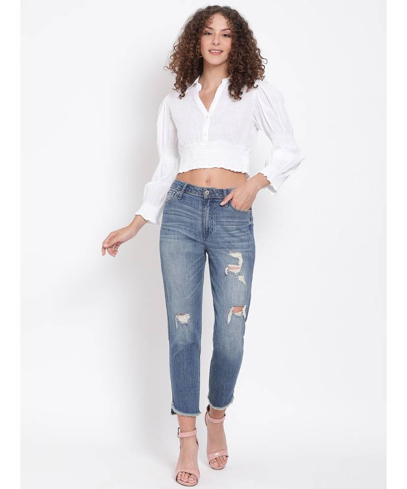 plain White Viscose   Top