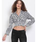 printed White Viscose   Top
