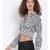 printed White Viscose   Top