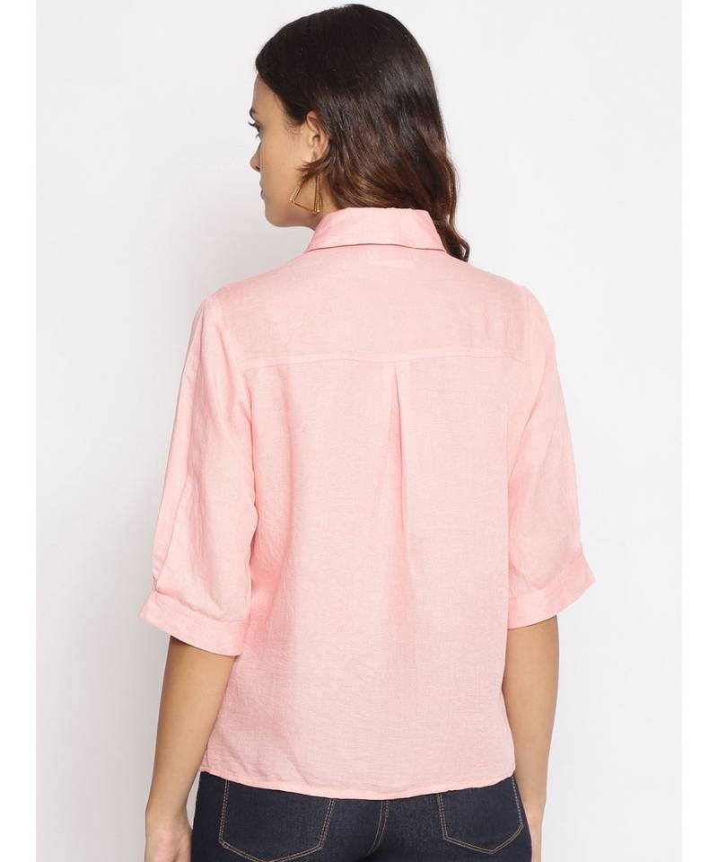 plain Pink Cotton   Shirt