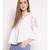 embroidered White Cotton   Top