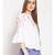 embroidered White Cotton   Top