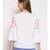 embroidered White Cotton   Top