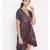 printed blue Polyester   Dress