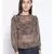 printed Brown Polyester   Top