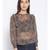 printed Brown Polyester   Top