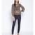 printed Brown Polyester   Top