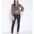 printed Brown Polyester   Top