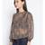 printed Brown Polyester   Top