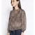 printed Brown Polyester   Top