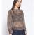 printed Brown Polyester   Top