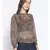 printed Brown Polyester   Top