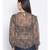 printed Brown Polyester   Top