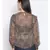 printed Brown Polyester   Top