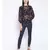 printed Black Polyester   Top