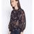 printed Black Polyester   Top