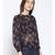 printed Black Polyester   Top