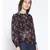 printed Black Polyester   Top