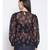 printed Black Polyester   Top