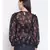 printed Black Polyester   Top