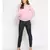 plain Pink Polyester   Top