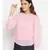 plain Pink Polyester   Top
