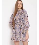 printed Multicolor Polyester   Dress