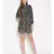 printed Black Polyester   Dress